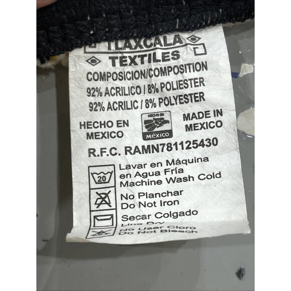 Tlaxcala Textiles Mayan Warrior Princess Blanket Yellow/Black 85 1/2” X 81” In. - Picture 7 of 10